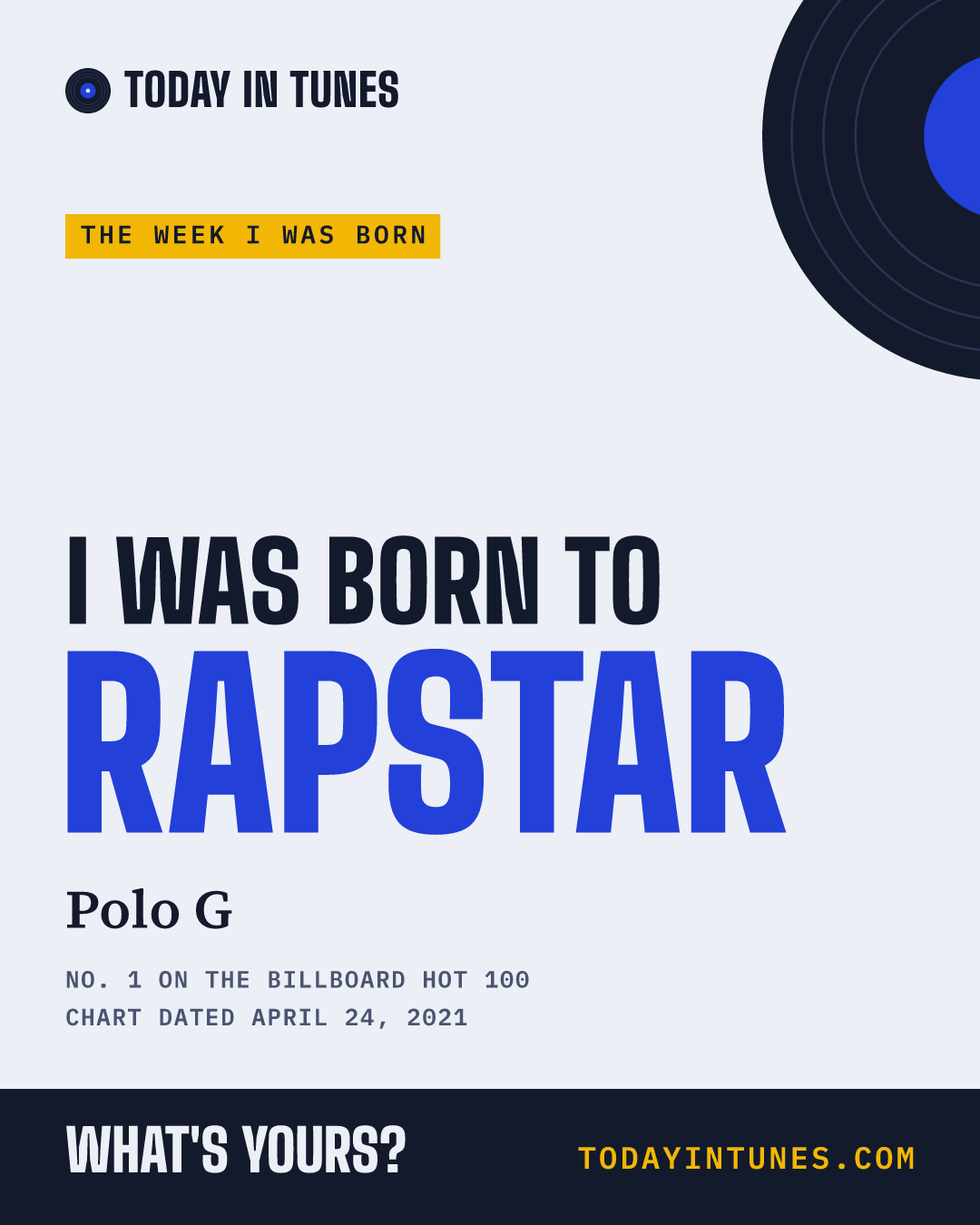 I was born to Rapstar, by Polo G