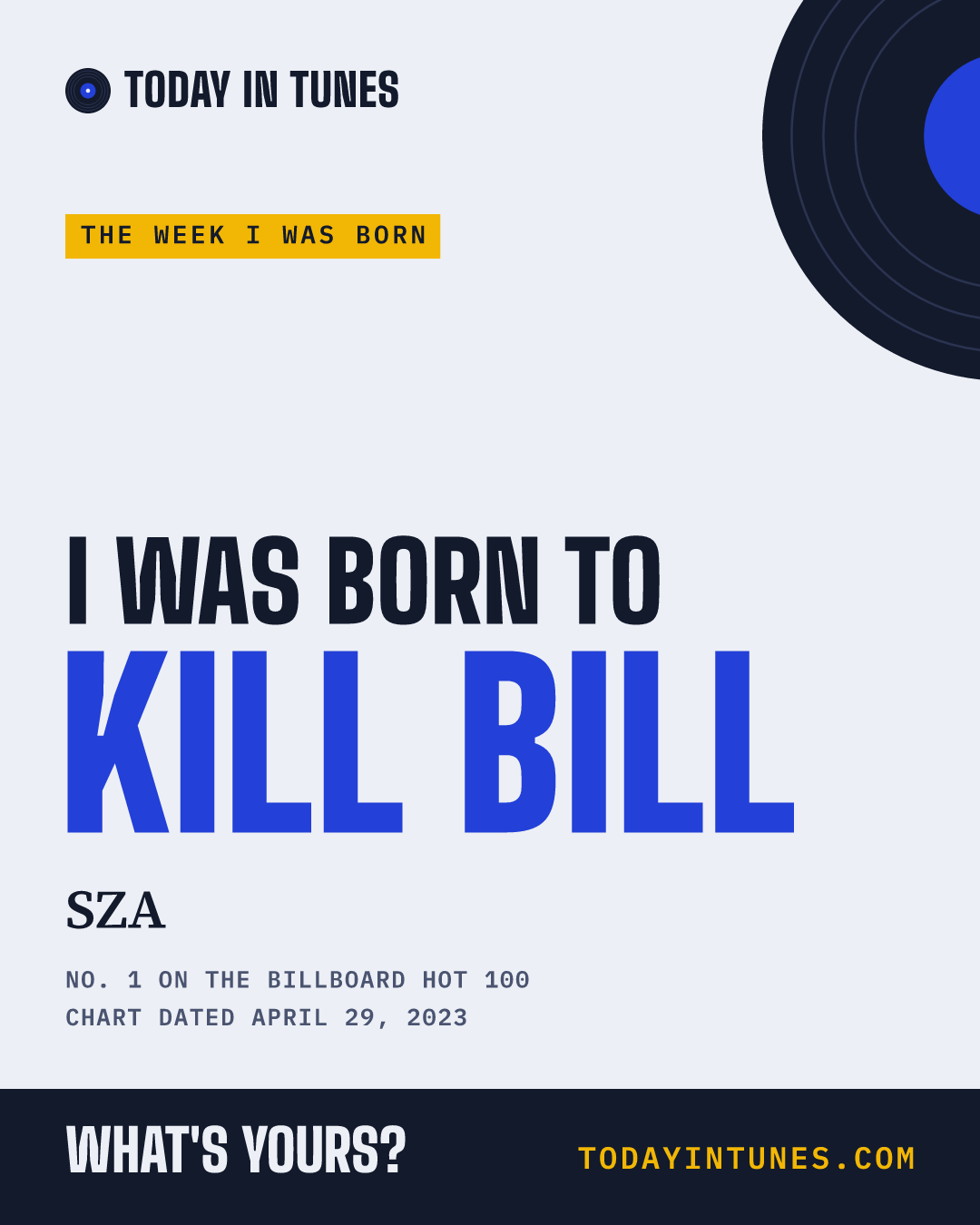 I was born to Kill Bill, by SZA