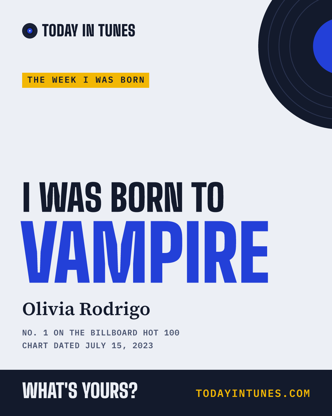 I was born to Vampire, by Olivia Rodrigo