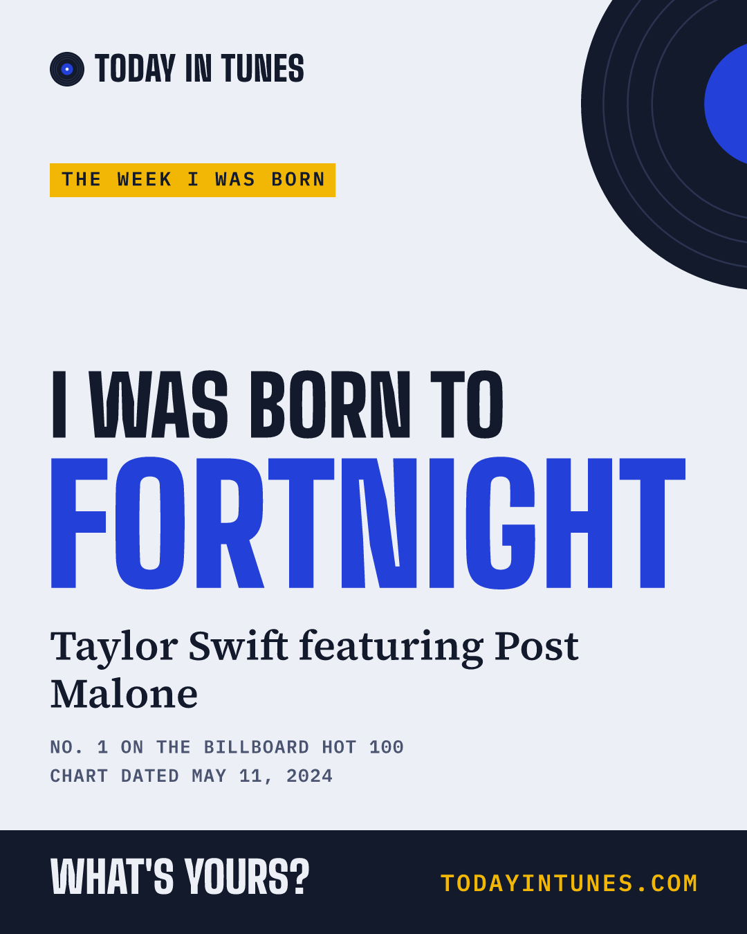 I was born to Fortnight, by Taylor Swift featuring Post Malone