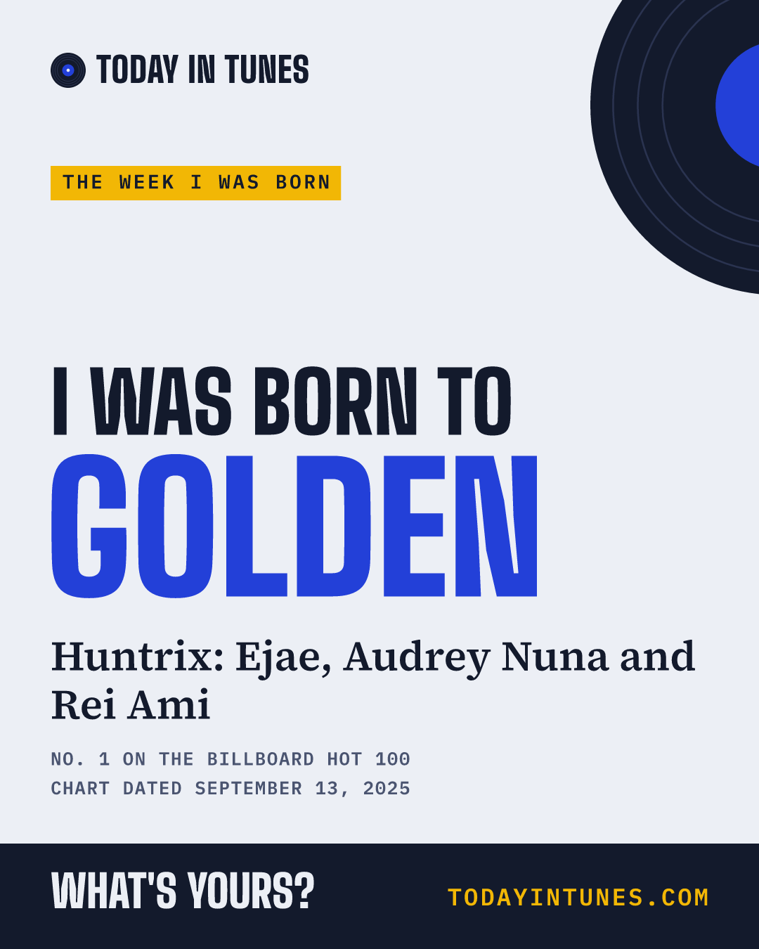 I was born to Golden, by Huntrix: Ejae, Audrey Nuna and Rei Ami
