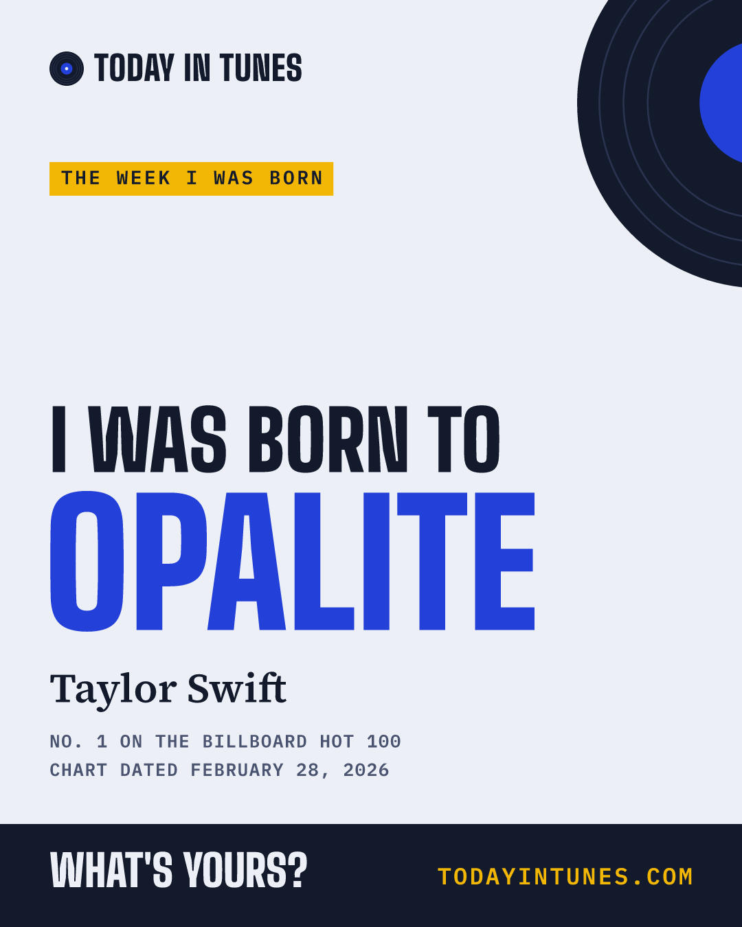 I was born to Opalite, by Taylor Swift